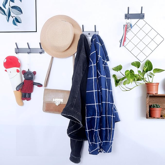 WEBI Coat Rack Wall Mounted, 2 Coat Hooks - Image 6