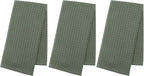 Mia's Dream Premium Cotton Waffle Bathroom Towel Set, 3 Pack Quick Drying - Image 2