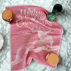 sea me at home Christmas Tea Towel Set of 4-100% Cotton Jacquard Kitchen Towels - Image 4
