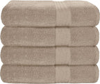 GLAMBURG Premium Cotton 4 Pack Bath Towel Set by GLAMBURG