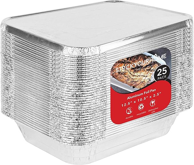 Stock Your Home Foil Pans with Lids by StockYourHome