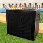 37 Gallon Outdoor Deck Box, Lockable Waterproof Outdoor Storage Boxes For Garden Tools,Indoor Cushions,Accessories Outside Storage Resin Weatherproof Container(Black) - Image 7