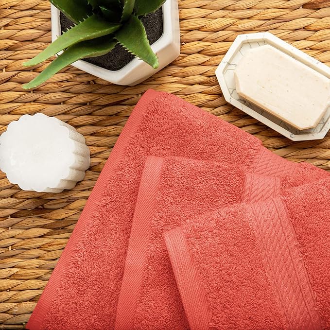 SUPERIOR Solid Egyptian Cotton Towel Set, Hand Towel 20” x 30”, Bath Towel 30” - Image 5
