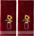 SKL Home by Saturday Knight Ltd. Sunflower In Jar 2 Pc Hand Towel Set by SKLHomebySaturdayKnightLtd