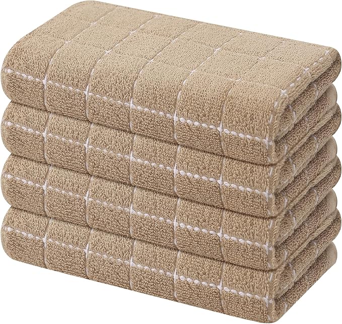 Mordimy 100% Cotton Terry Cloth Kitchen Towels, Super Soft and Absorbent Dish by Mordimy
