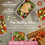 Bentgo Prep - 20-Piece 1-Compartment Reusable Meal Prep Containers - Image 2