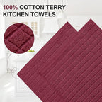 Homaxy Premium Cotton Kitchen Towels 16"x 28", Large Natural Ring Spun 390 GSM - Image 2