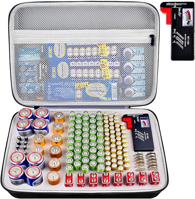Battery Storage Organizer Box by paiyule