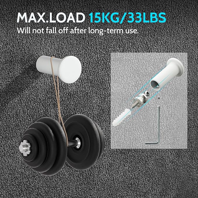 SAYAYO Modern Coat Hooks Wall Mount, Matte White Towel Hooks - Image 3