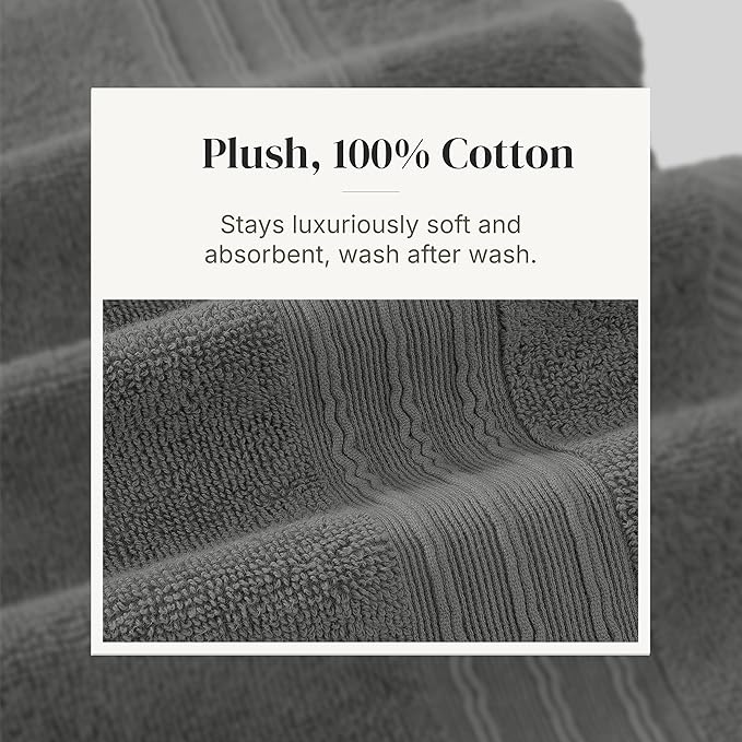 Modern Threads Ophelia 6-Piece 100% Cotton Towel Set – Reversible Yarn Dyed - Image 5