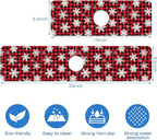 Christmas Snowflake Kitchen Sink Splash Guard Mat Buffalo Plaid Absorbent Fast - Image 3
