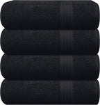GLAMBURG Premium Cotton 4 Pack Bath Towel Set by GLAMBURG