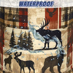 Deer Laundry Basket Portable Oxford Cloth Funny Retro Forest Animal Bears - Image 4