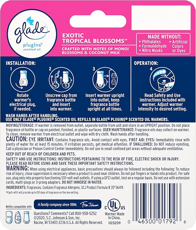 Glade PlugIns Refills Air Freshener Starter Kit, Scented and Essential Oils - Image 2