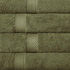 Superior Solid Egyptian Cotton Hand Towel Set, Forest Green - Image 4