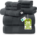 Utopia Towels 8 Piece Premium Towel Set, 2 Bath, 2 Hand, and 4 Washcloths by UTOPIATOWELS