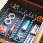 Set of 22 Interlocking Desk Drawer Organizer Tray Dividers Plastic Shallow - Image 7