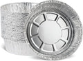PLASTICPRO 8'' Inch Round Tin Foil Pans Disposable Aluminum, Deep Freezer & by PLASTICPRO