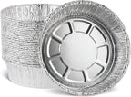 PLASTICPRO 8'' Inch Round Tin Foil Pans Disposable Aluminum, Deep Freezer & by PLASTICPRO