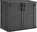 LHBcraft Outdoor Storage Cabinet 36 Cu Ft with Lockable Doors, Portable Horizontal Resin Storage Shed -Easy to Assemble, Waterproof Outdoor Storage Box for Backyards,Patios Black by LHBcraft-US