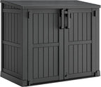 LHBcraft Outdoor Storage Cabinet 36 Cu Ft with Lockable Doors, Portable Horizontal Resin Storage Shed -Easy to Assemble, Waterproof Outdoor Storage Box for Backyards,Patios Black by LHBcraft-US