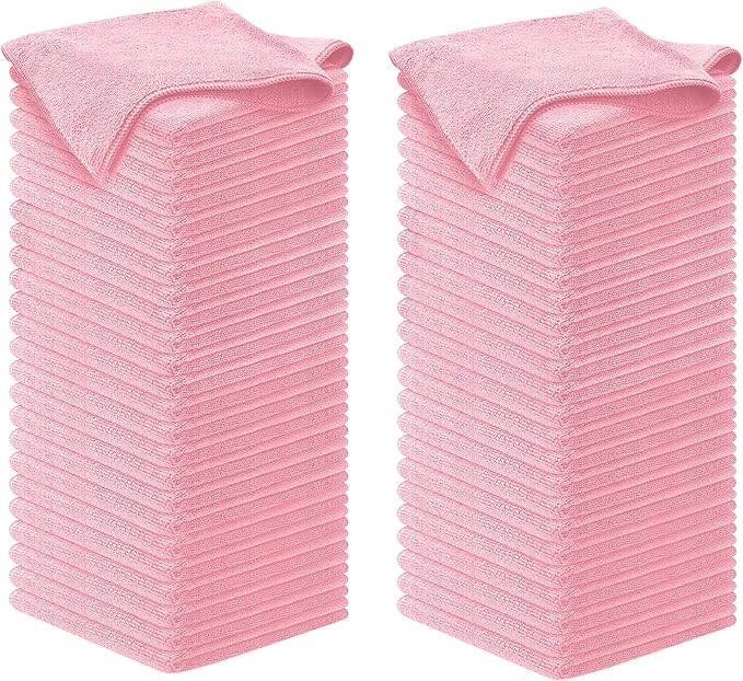 USANOOKS Microfiber Cleaning Cloth Light Pink by USANOOKS