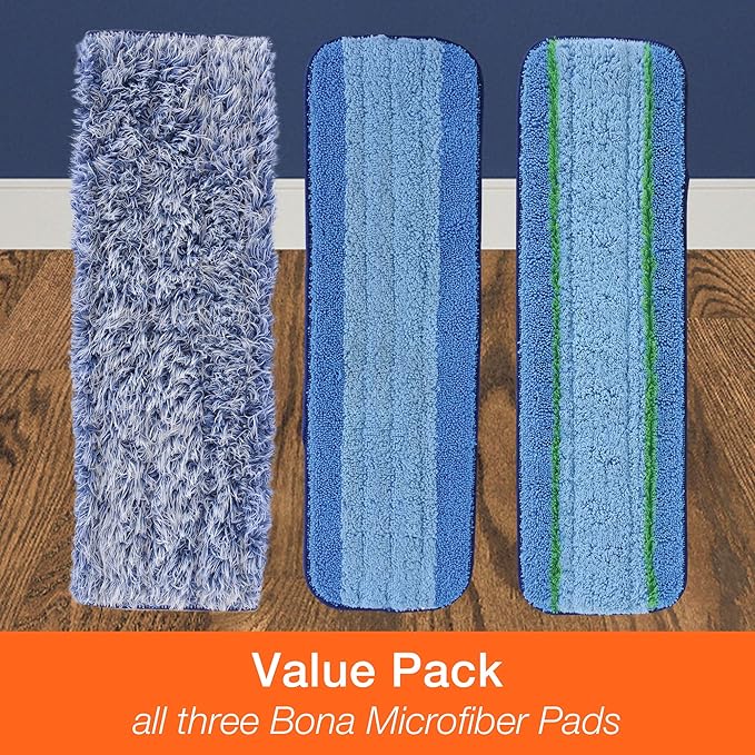 Bona Microfiber Pad 3-Pack includes Dusting, and Deep Cleaning Pad, - Image 3