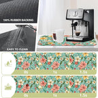 Dish Drying Mat Spring Flower Kitchen Mat 16"x24" Bsorbent Coffee Maker Mat - Image 3