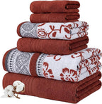Modern Threads Ophelia 6-Piece 100% Cotton Towel Set – Reversible Yarn Dyed by ModernThreads