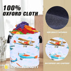 Funny Plane Laundry Basket Foldable Oxford Cloth Tote Bag Laundry Hamper - Image 6