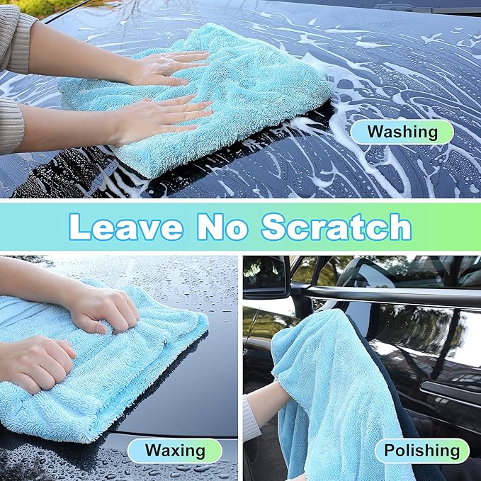 JOYMOOP Microfiber Towels for Cars, 2 Pack 63" x 29.5" Car Drying Towel - Image 6