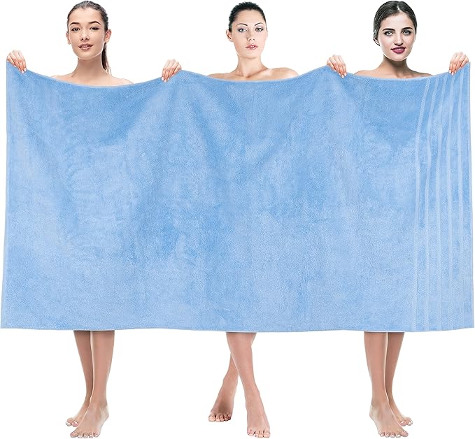 American Soft Linen 35x70 Jumbo Large Bath Towel, 600 GSM 100% Cotton Turkish by AmericanSoftLinen