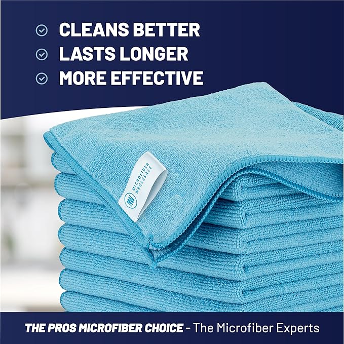 MW Pro Multi-Surface Microfiber Towel – 12 Pack | Premium Cleaning Cloth | Clean - Image 2