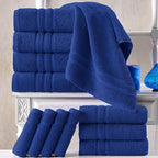 Hawmam Linen Royal Blue Bath Towels 4 Pack Soft and Absorbent - Image 2