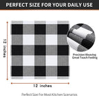 Homaxy 100% Cotton Waffle Weave Check Plaid Dish Cloths, 12 x 12 Inches - Image 5