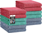 Homaxy Premium Kitchen Towels, Large Cotton Kitchen Hand Towels, Flat and Terry by Homaxy