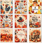 Lucomb 8 Pack Thanksgiving Swedish Dishcloths by Lucomb