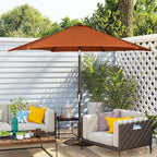 Blissun 7.5 ft Patio Umbrella, Yard Umbrella, Outdoor Market Umbrella with Push Button Tilt Crank, Rust - Image 6