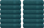 GLAMBURG Ultra Soft 12-Piece Washcloths Set 13x13-100% Ringspun Cotton by GLAMBURG