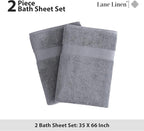 LANE LINEN Jumbo Size Bath Sheets 2 Piece, 35 by 66 Inch - Image 5
