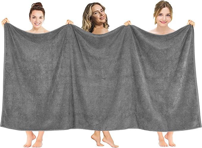 American Soft Linen 100% Cotton 600 GSM Turkish 40x80 Oversized Bath Towel Sheet by AmericanSoftLinen