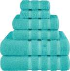 American Soft Linen Luxury 6 Piece Towel Set, 2 Bath Towels 2 Hand Towel 2 by AmericanSoftLinen