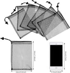 TecUnite 10 Pcs Mesh Bags Drawstring Laundry Bags Large Nylon Mesh Gift - Image 2