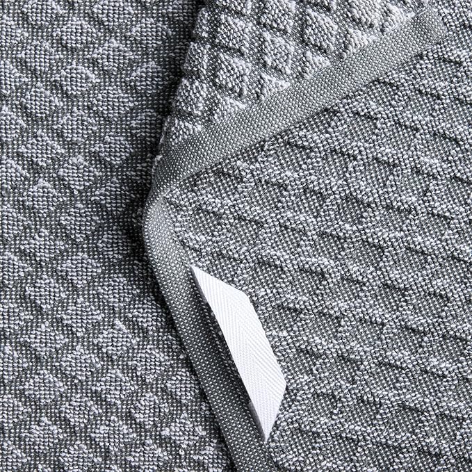Martha Stewart Honeycomb Chambray Textured Kitchen Towel 4-Pack Set, 100% Cotton - Image 3