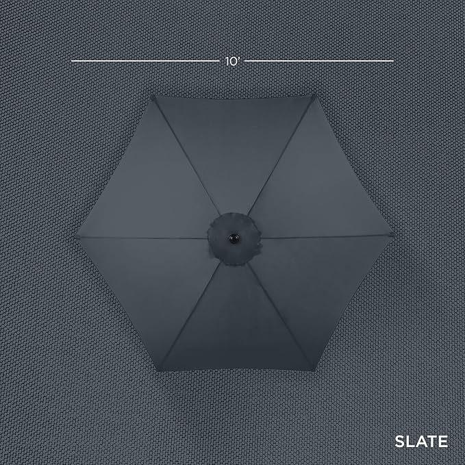 Best Choice Products 10ft Outdoor Table Compatible Steel Polyester Market Patio Umbrella w/Crank and Easy Push Button Tilt - Image 4