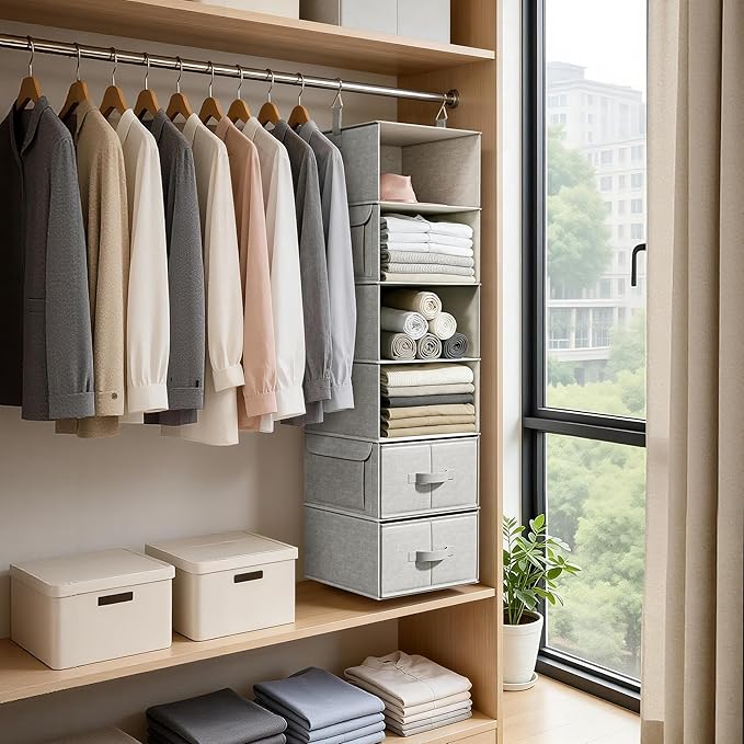6-Shelf Hanging Closet Organizer - Image 7