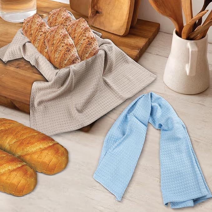 Urban Villa Kitchen Towels Waffle Dish Cloths Multi Color Set of 6 Over Sized - Image 6