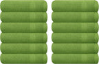GLAMBURG Ultra Soft 12-Piece Washcloths Set 13x13-100% Ringspun Cotton by GLAMBURG