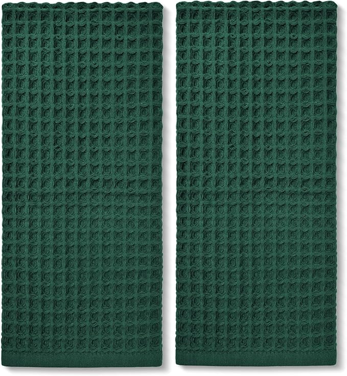Jacquotha Waffle Hand Towels Set of 2 – Cotton, Quick Dry, Lint Free, 13” x 29” by Jacquotha