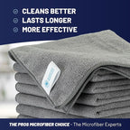 12" x 12" MW Pro Multi-Surface Microfiber Cleaning Cloths | Gray - Image 2